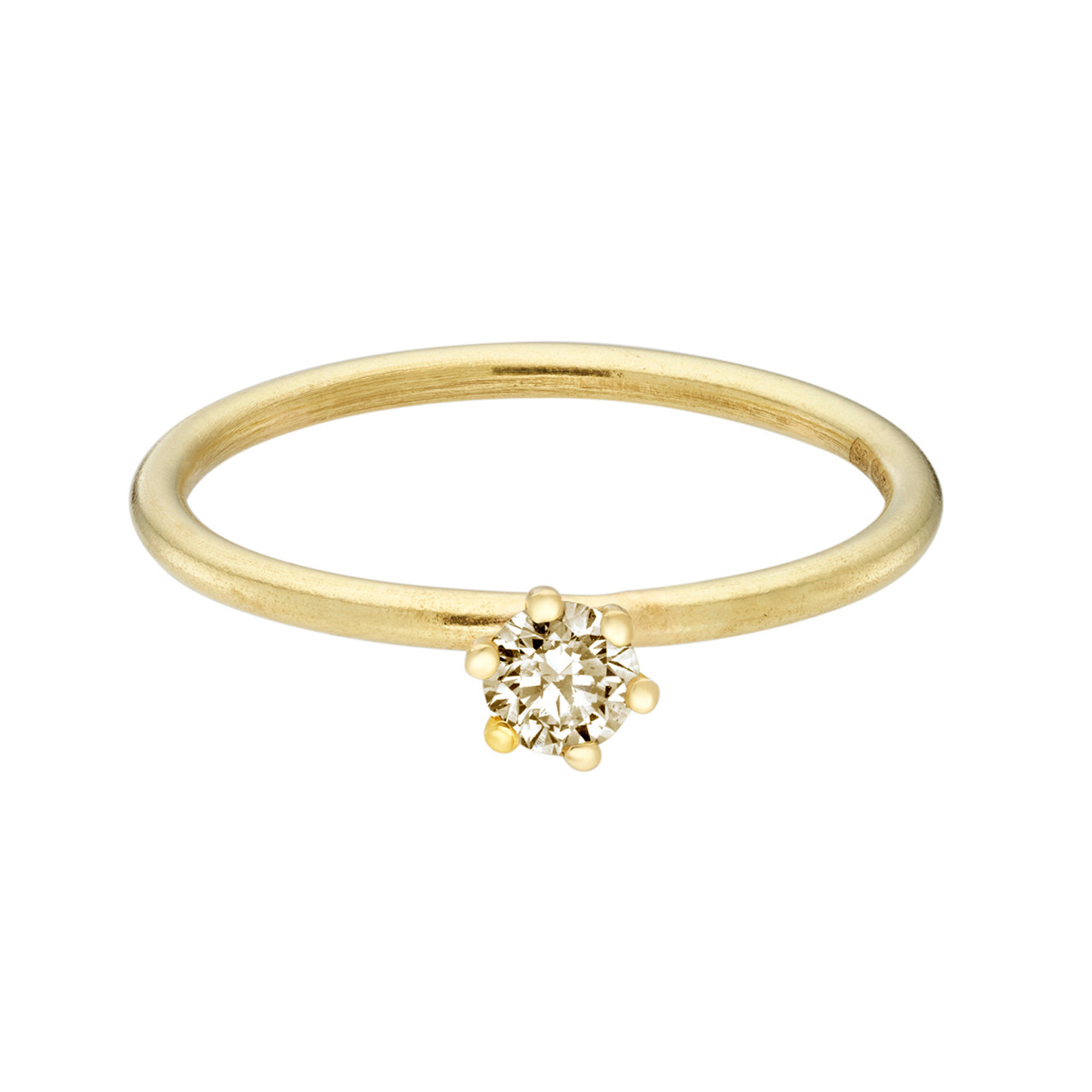 Champagne Diamond Claw Set Solitaire Ring, Shimara Carlow, tomfoolery