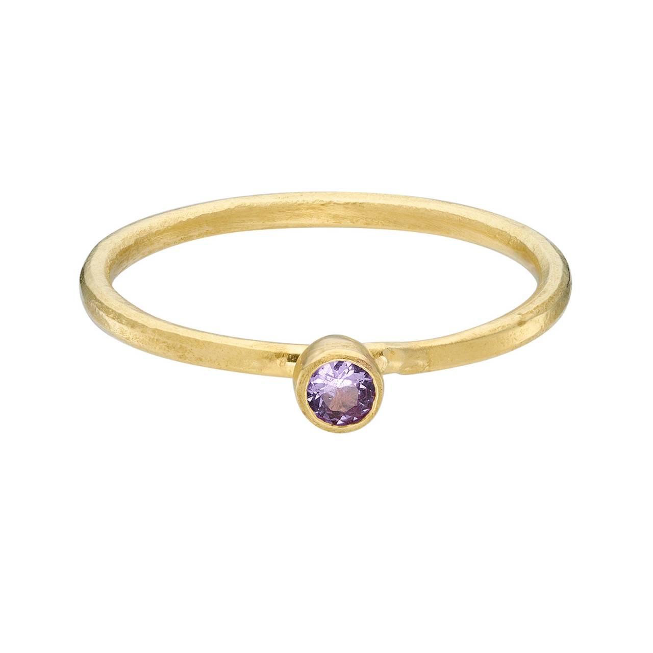 Bezel Set Lilac Sapphire Solitaire Ring, Shimara Carlow, tomfoolery