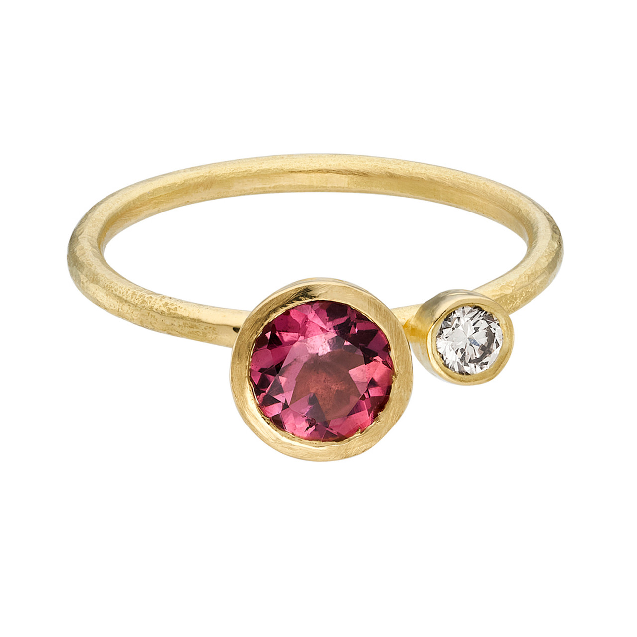 One-Of-A-Kind Pink Tourmaline & Champagne Diamond Duo Ring, Shimara Carlow, tomfoolery