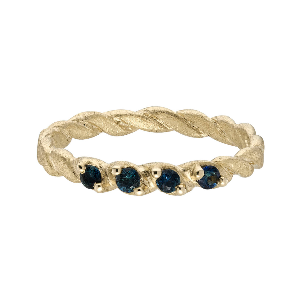 Gold & Sapphire Twisted Ring, Rosalyn Faith, tomfoolery