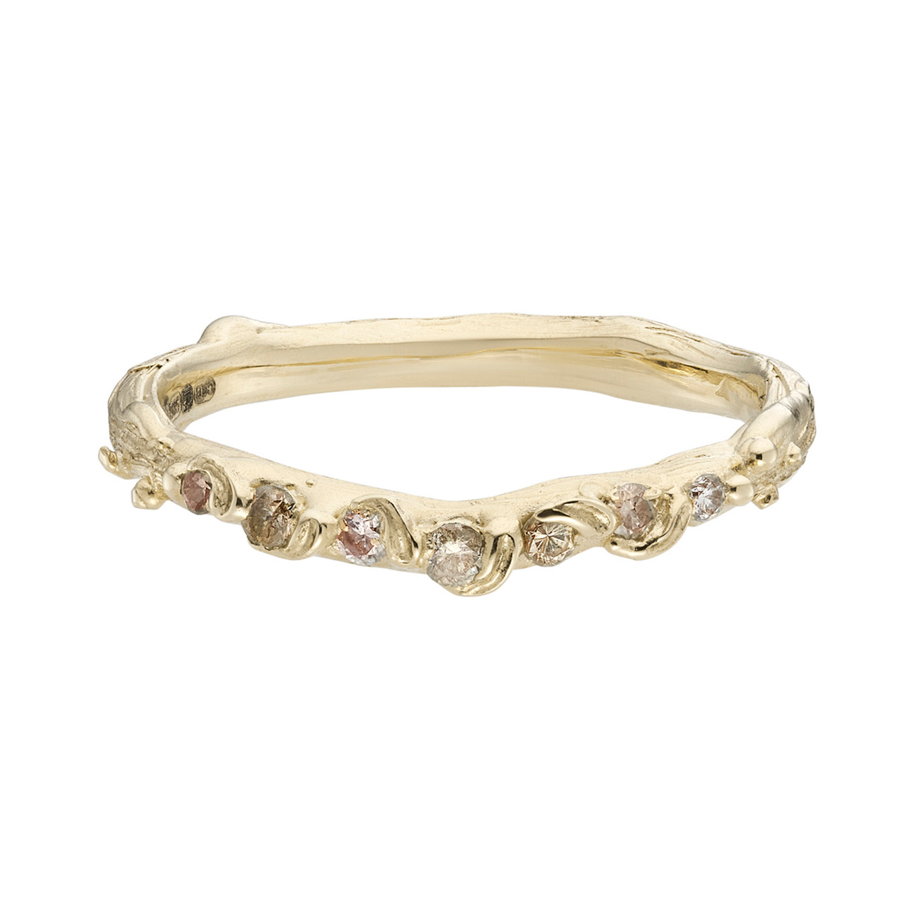 Champagne Diamond Fae Quarter Eternity Ring, Charlotte Rowenna, tomfoolery