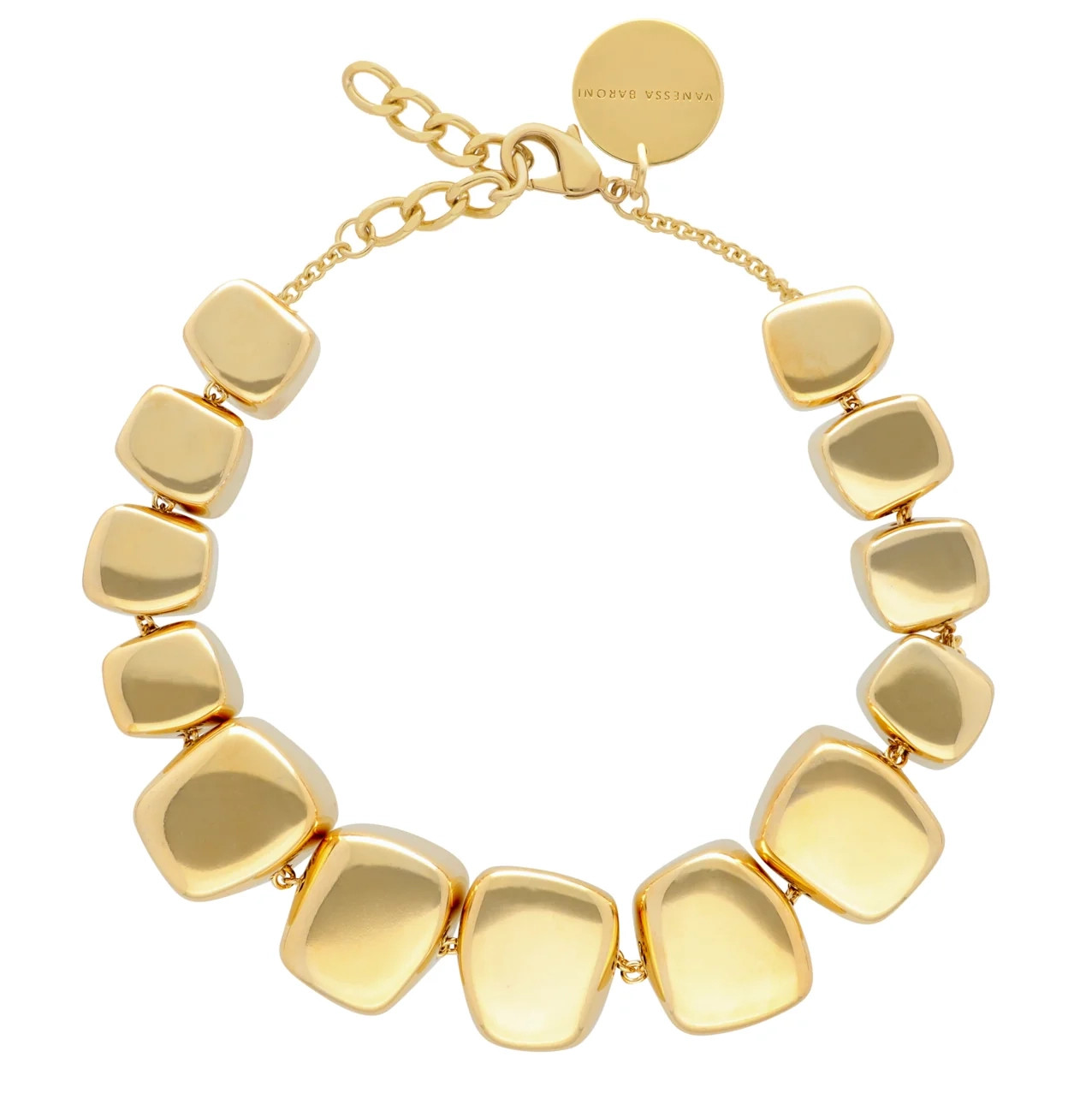 Gold Big Organic Necklace, Vanessa Baroni, tomfoolery