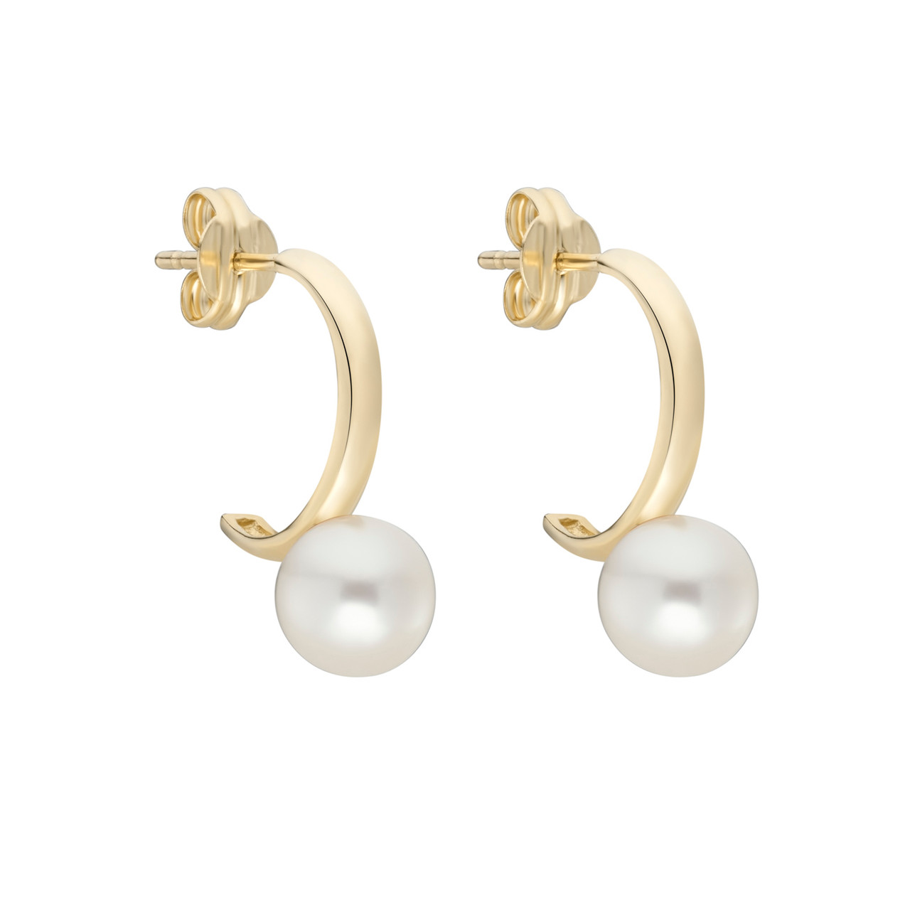 Gold Pearl Hoops, tf House - Pearls, tomfoolery