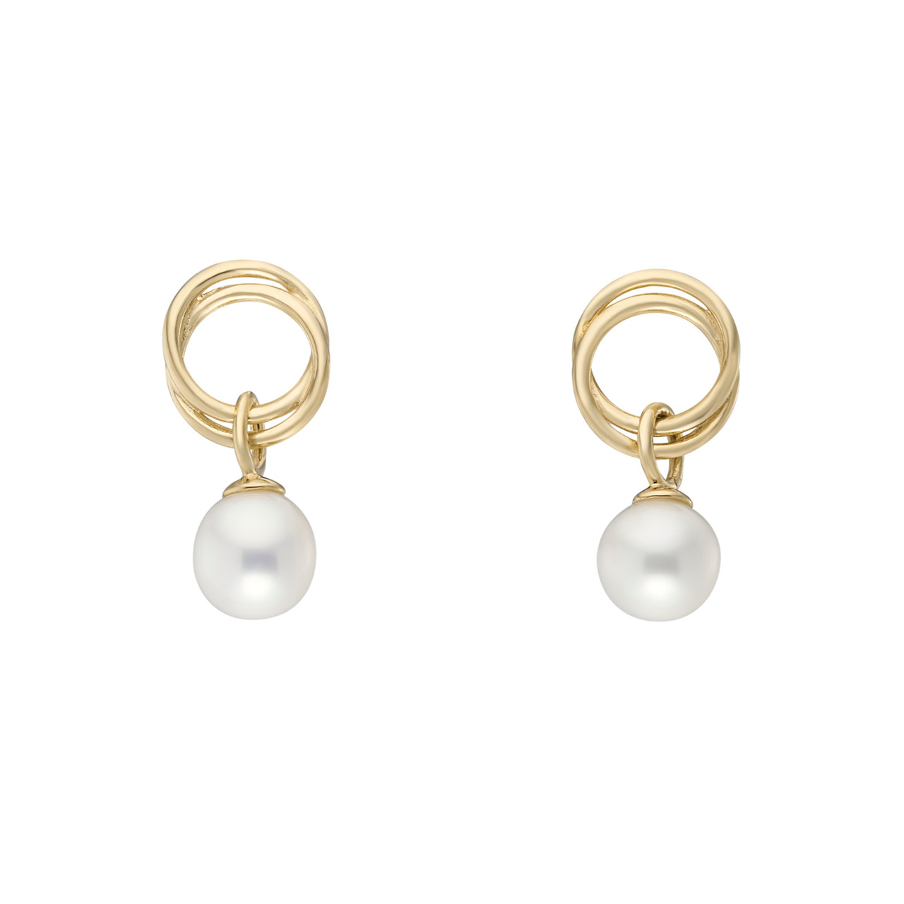 Pearl Twist Loop Drop Earrings, tf House - Pearls, tomfoolery