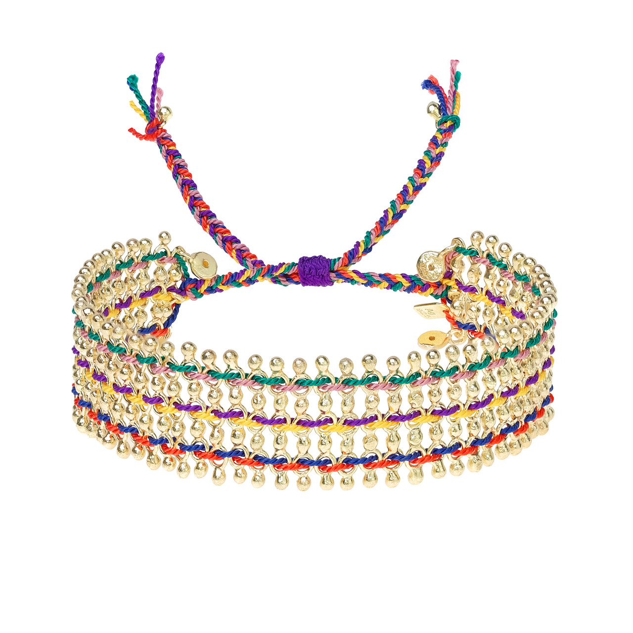 N° 875 Multicoloured Silk & Tourmaline Bracelet, Marie Laure Chamorel, tomfoolery