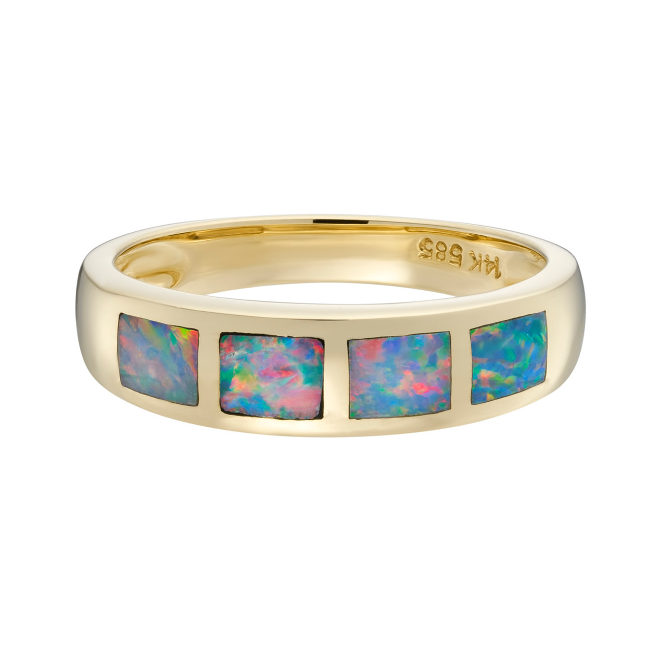 Opal Inlay Pink Blue Band, OPAL, tomfoolery