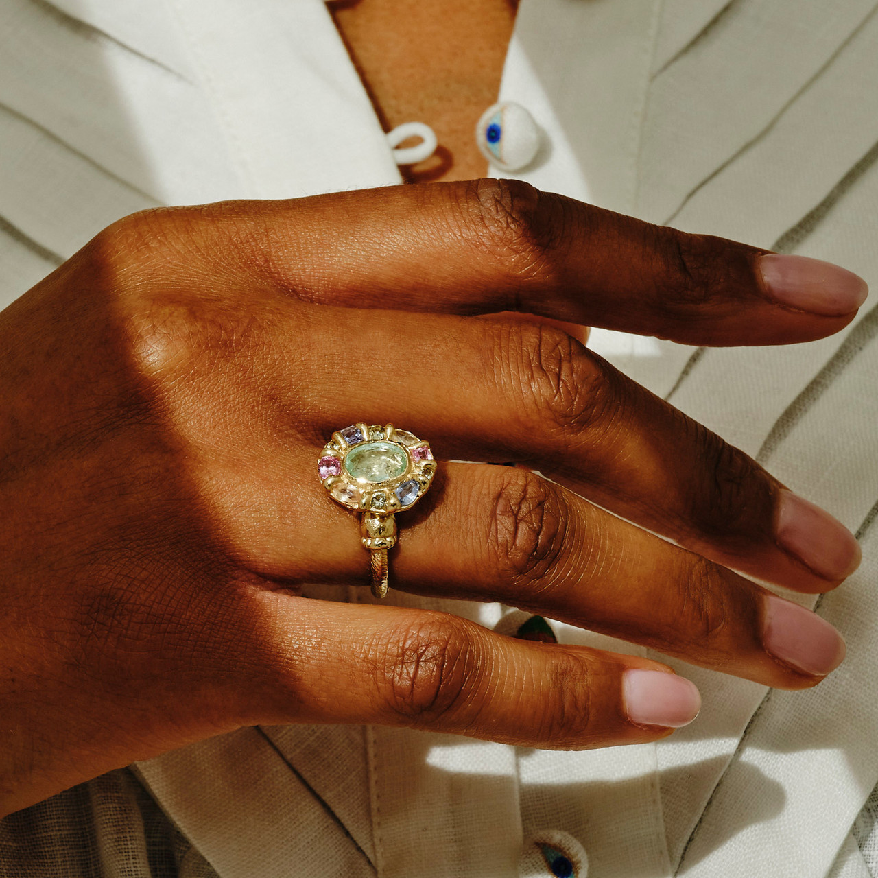 tf Exclusive Emerald & Sapphire Kaleidoscope Ring, Ciara Bowles, tomfoolery