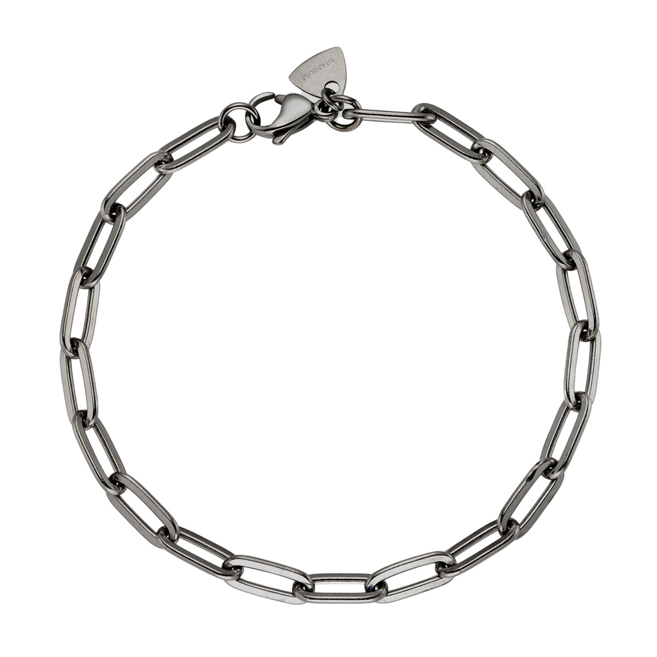 Titanium Paperclip Chain Bracelet, Titanium, tomfoolery