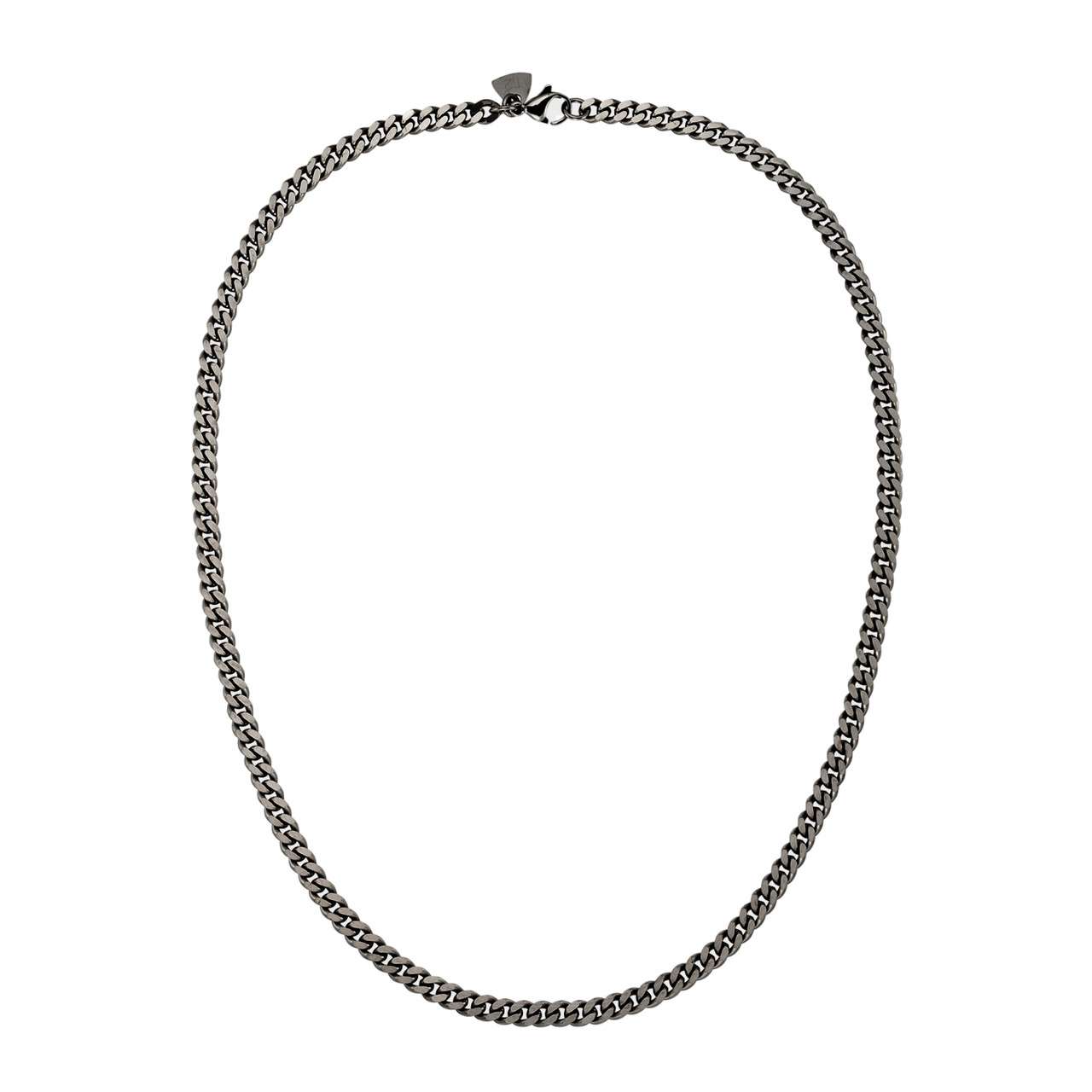 Titanium Flat Curb Chain Necklace, Titanium, tomfoolery