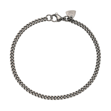 Grey Titanium Anchor Chain Bracelet - Tomfoolery London