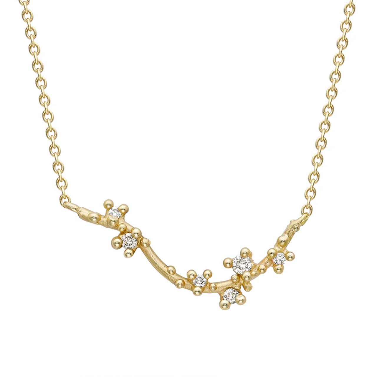 Diamond Encrusted Asymmetric Bar Necklace, Ruth Tomlinson, tomfoolery