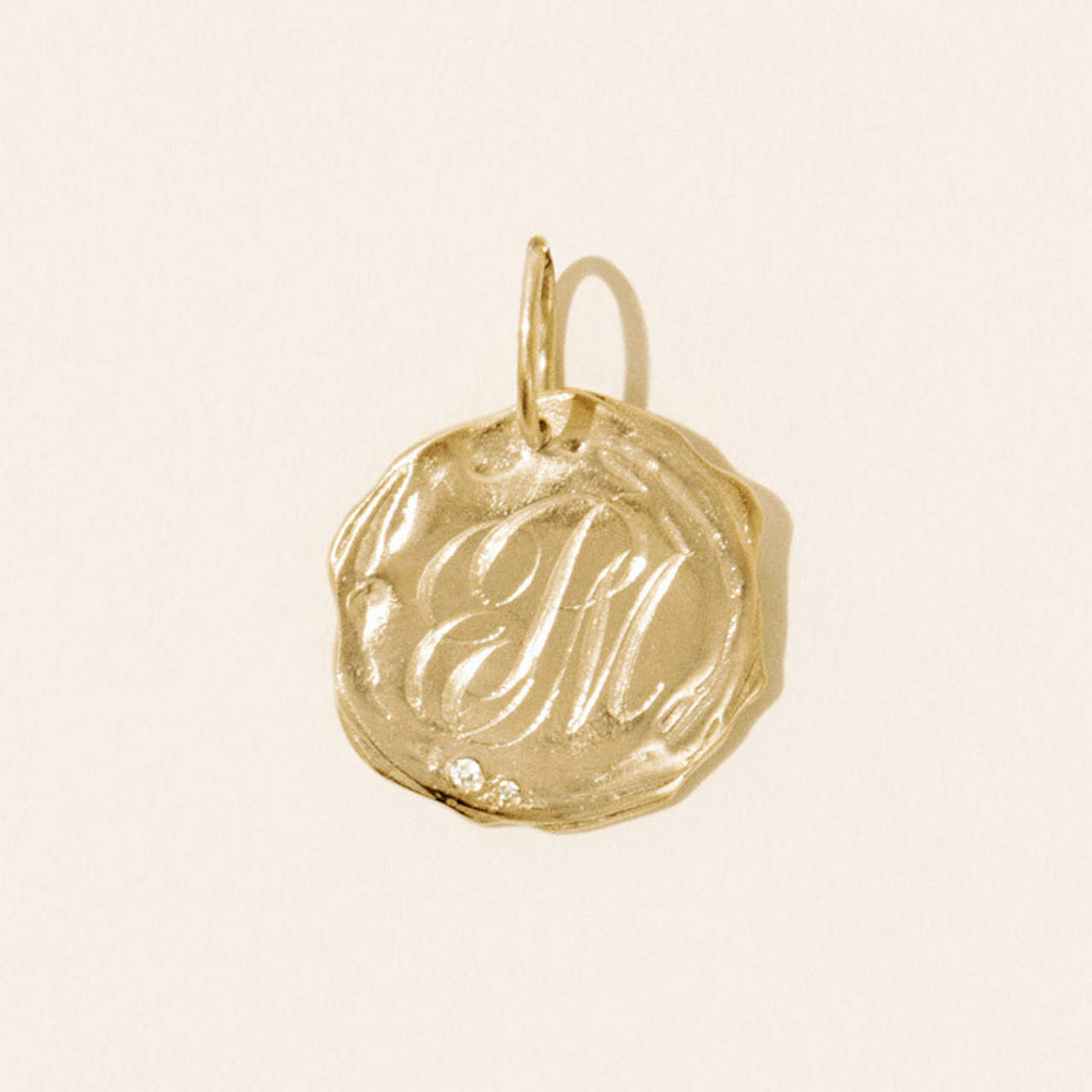 Initiale N°1 Gold Engraved Pendant, Pascale Monvoisin, tomfoolery