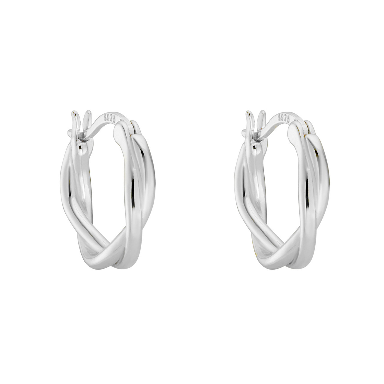 Silver Double Twist Hoops, tf House - Hoops, tomfoolery