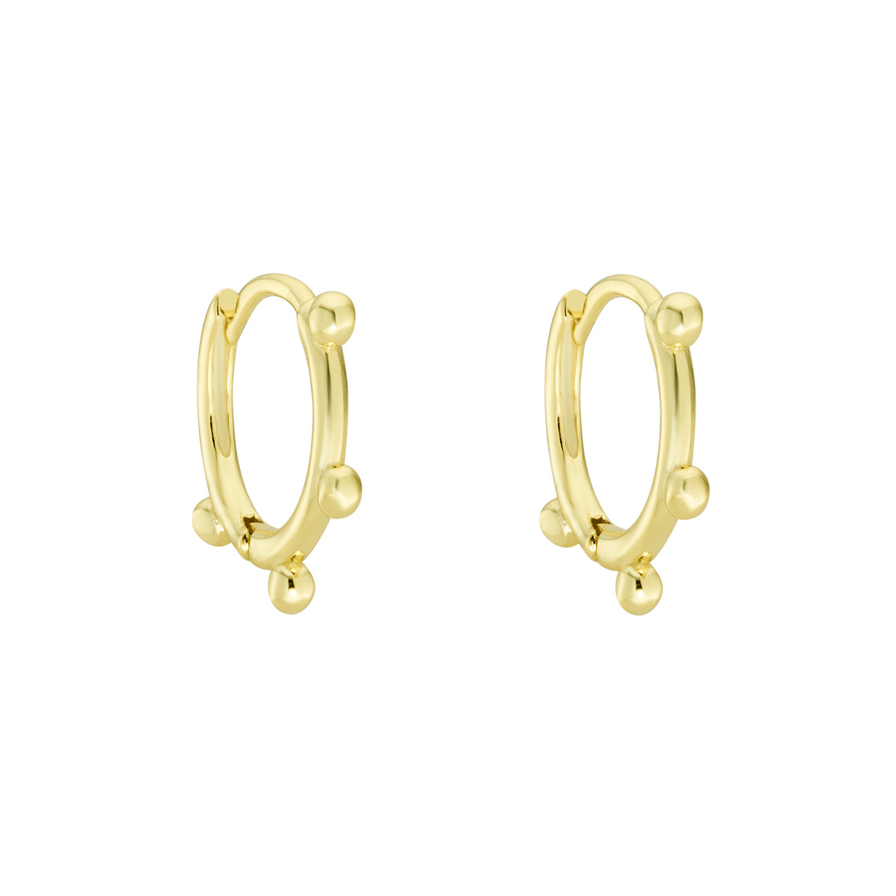 Gold Bead Clicker Hoops, tf House - Hoops, tomfoolery