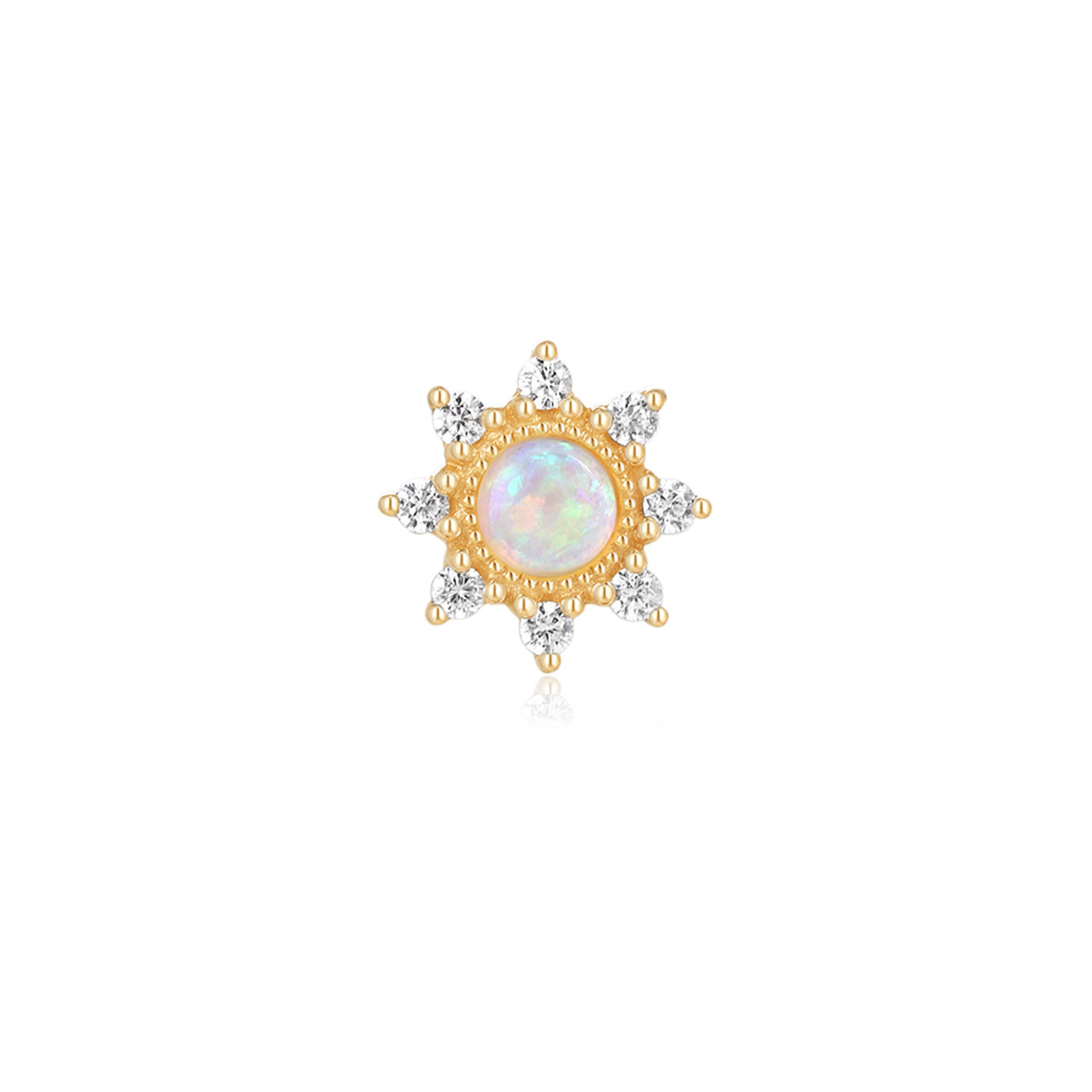 Opal and Diamond Labret Stud, Tomfoolery