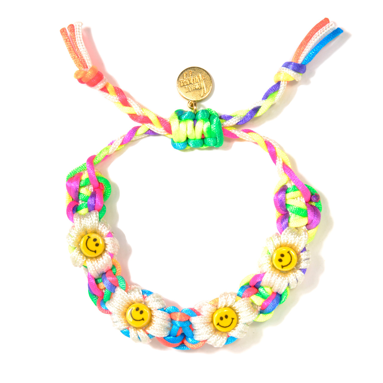Rainbow Daisy Ceramic Drawstring Bracelet, Venessa Arizaga, tomfoolery