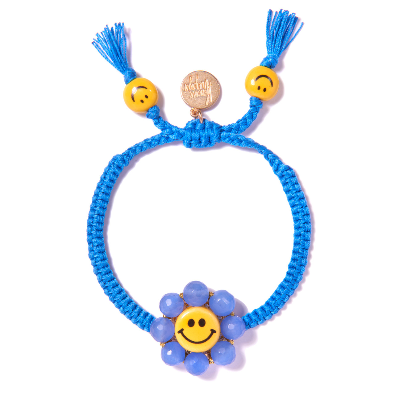 Blue Happy Flower Drawstring Bracelet, Venessa Arizaga, tomfoolery