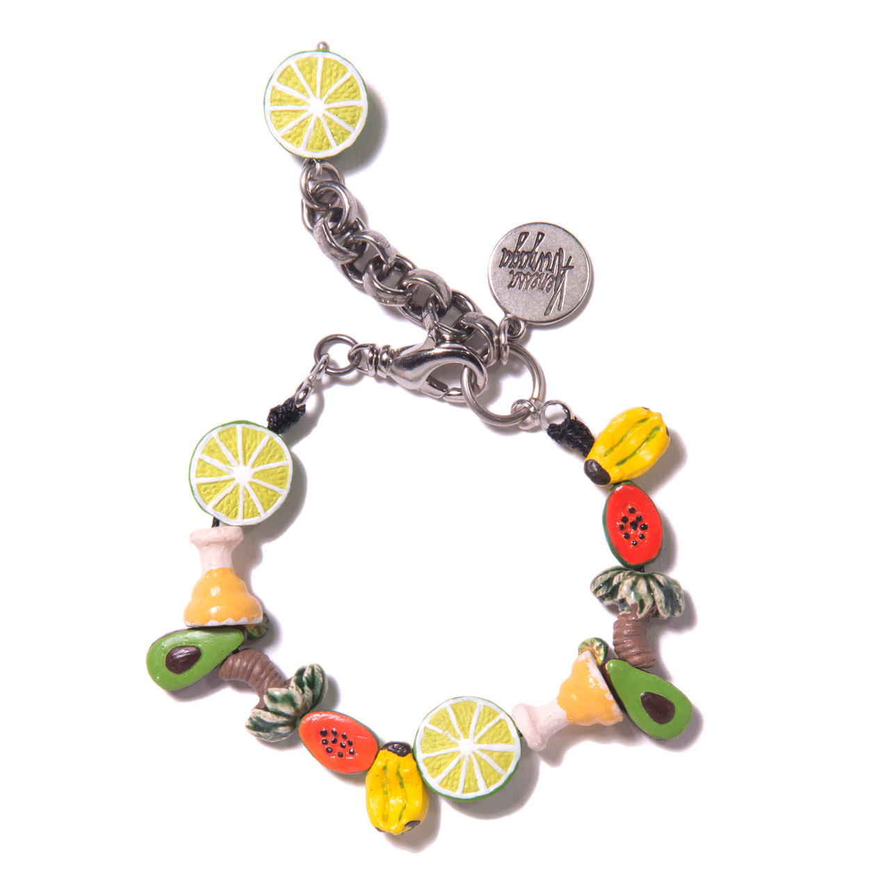 Cutie Fruity Ceramic Tropical Charm Bracelet, Venessa Arizaga, tomfoolery