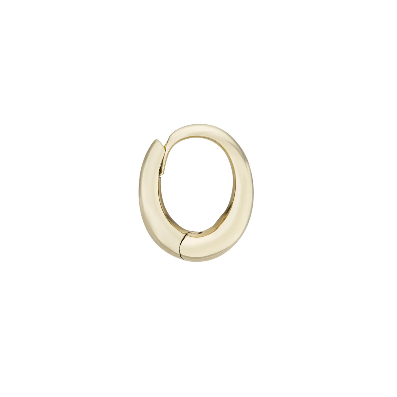 Gold Dodu Oval Chunky Hoop, metier by tomfoolery