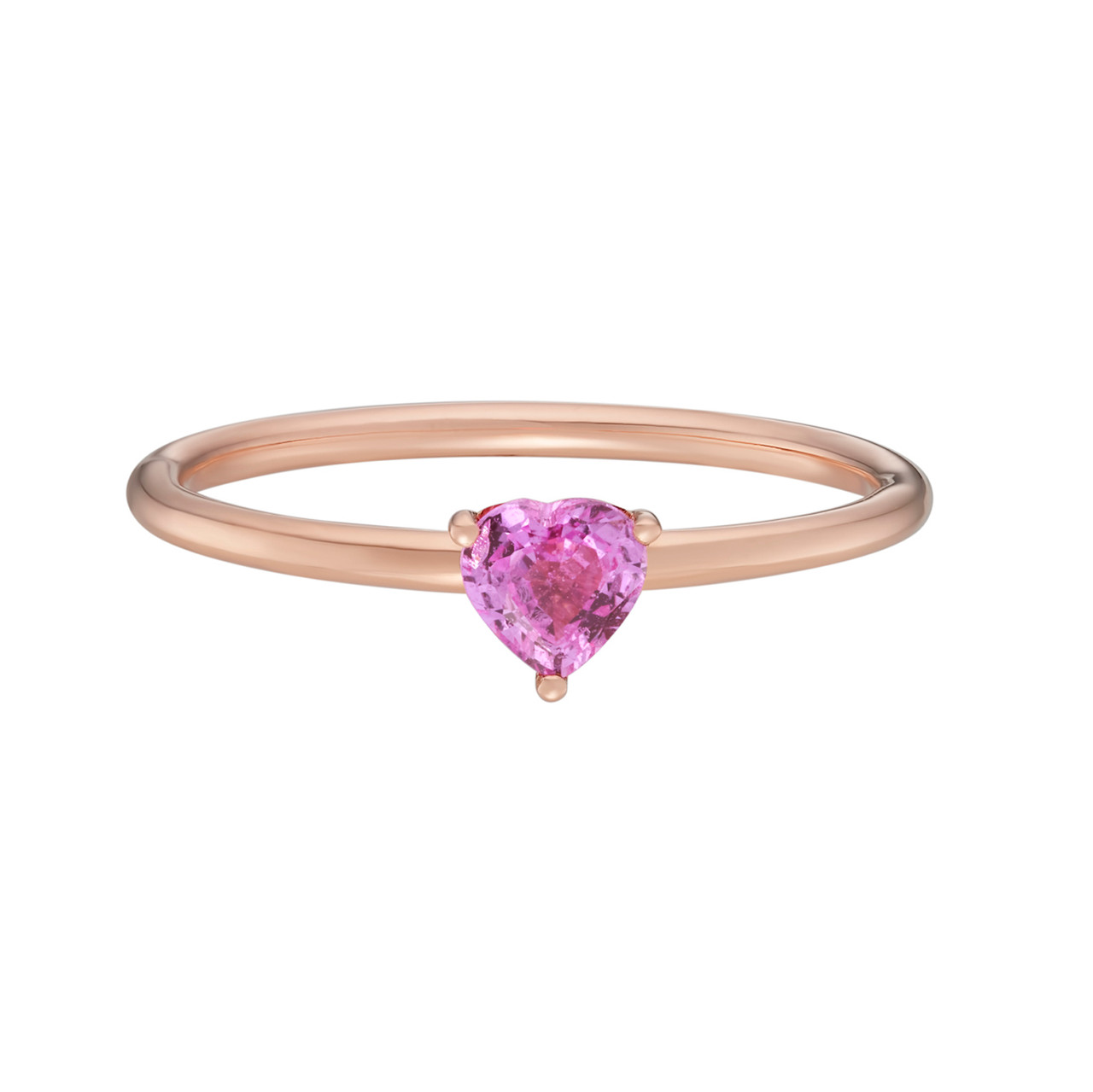 SOLO Heart Pink Sapphire Stacking Ring, tf House - Infinite, tomfoolery