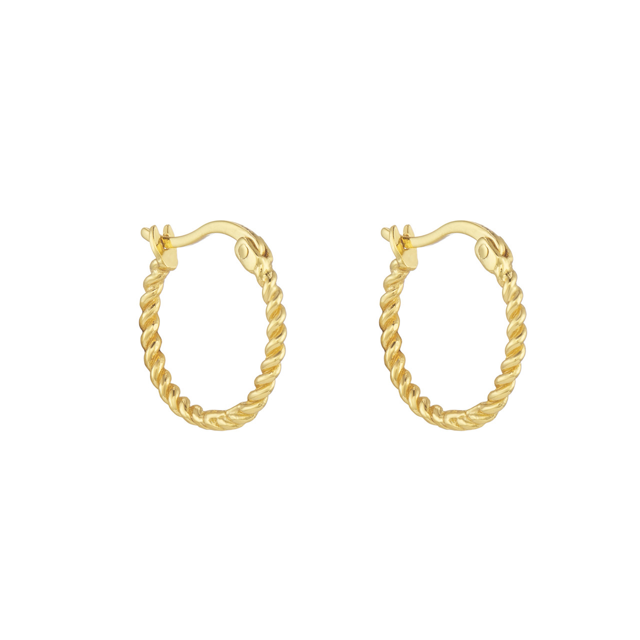 Gold Twist Hoops, tf House - Hoops, tomfoolery