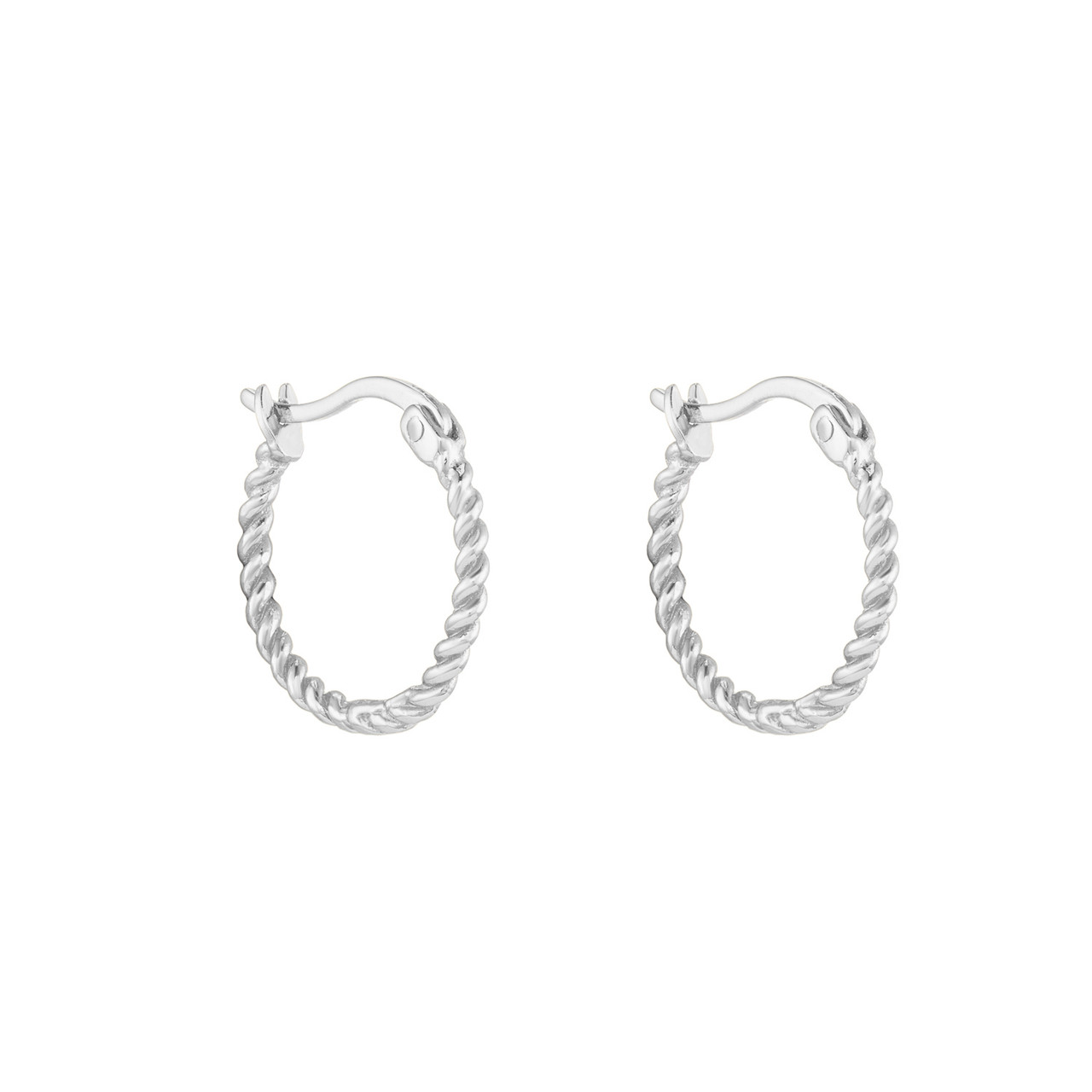 Silver Twist Hoops, tf House - Hoops, tomfoolery