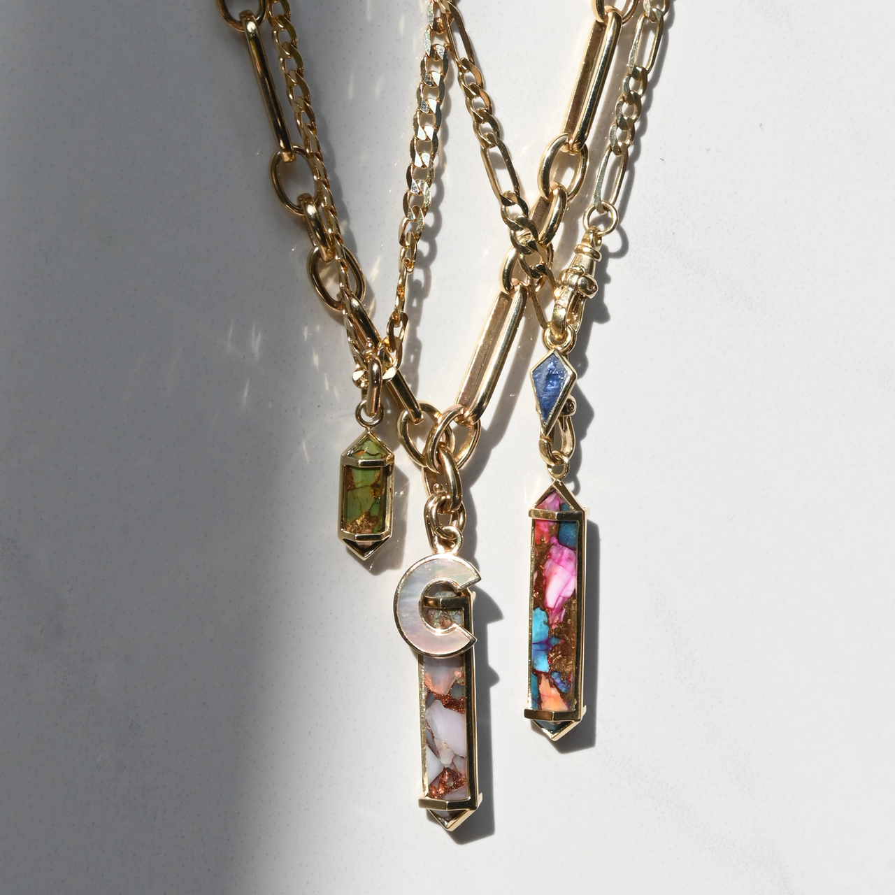 Small OJO Verdant Metro Light Chain Necklace, metier by tomfoolery