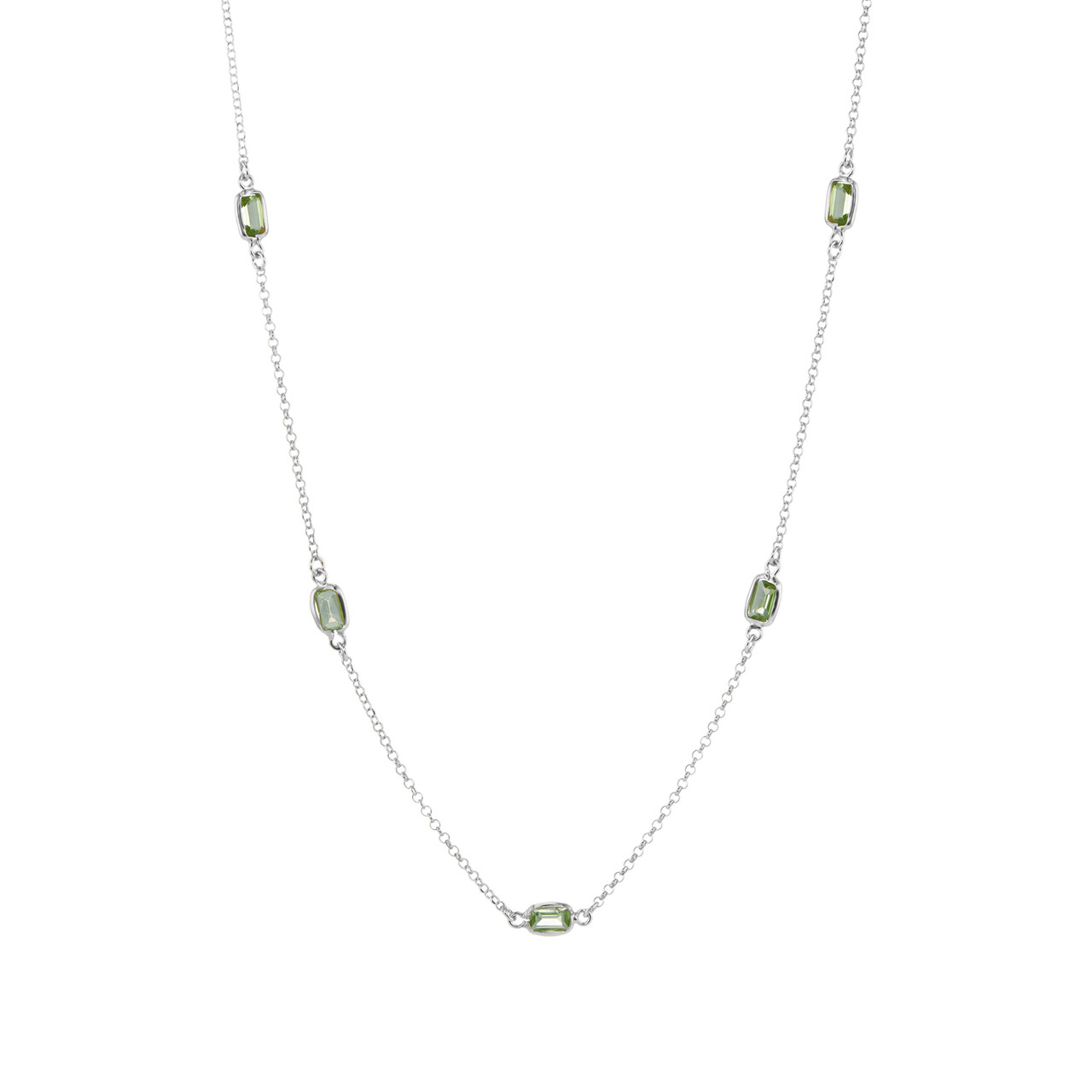 Peridot Octagon Chain Necklace, tf House - Beaded, tomfoolery