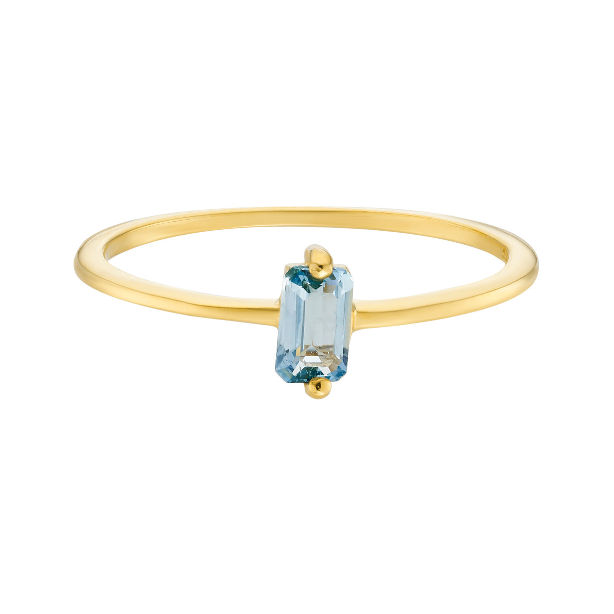 Blue Topaz Octagon Stacking Ring, tf House - Beaded, tomfoolery