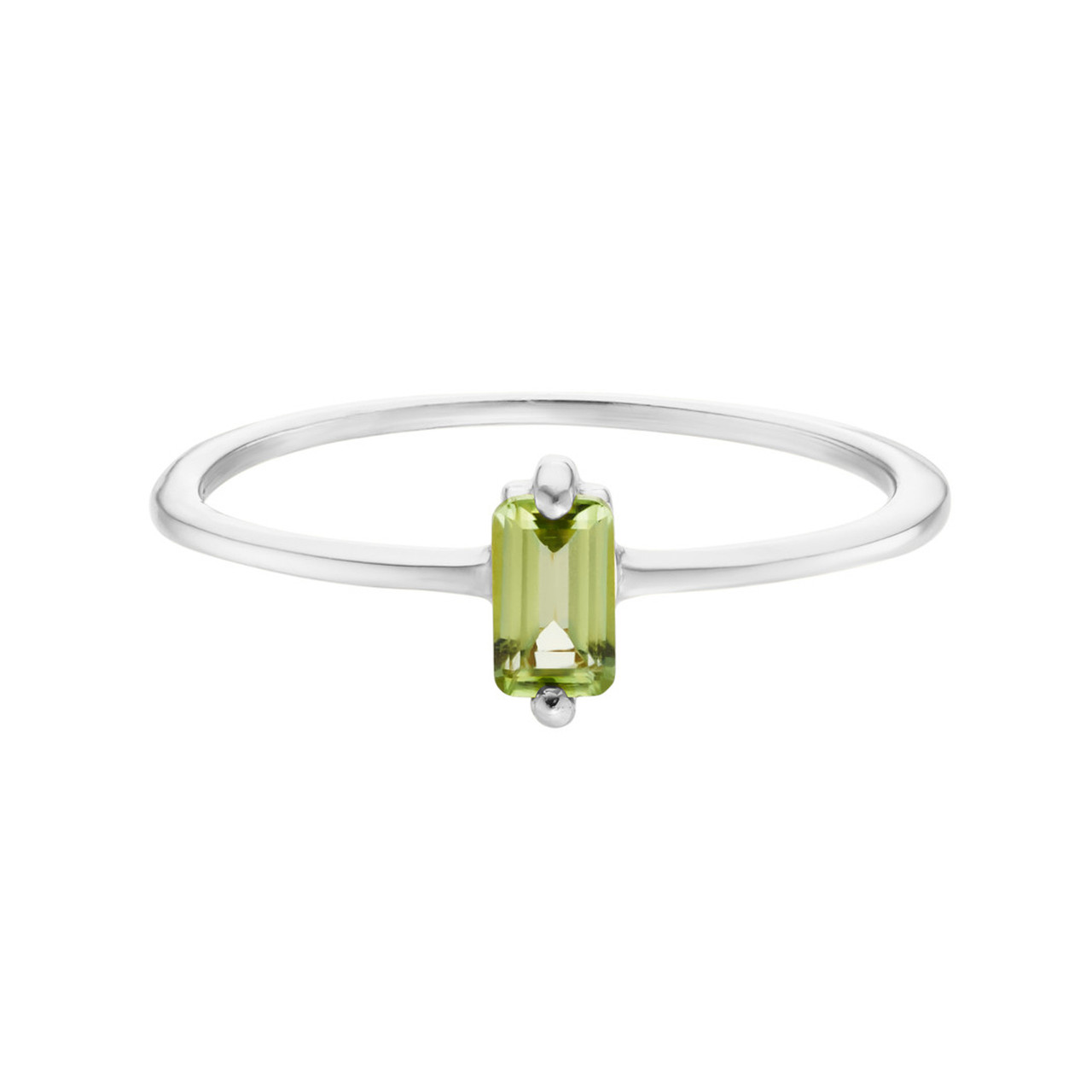 Peridot Octagon Stacking Ring, tf House - Beaded, tomfoolery