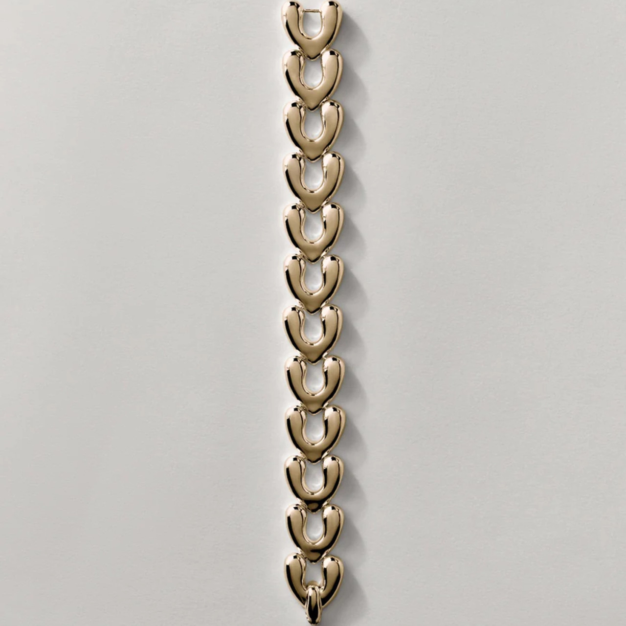 Gold Heart Link Bracelet, Annika Inez, tomfoolery