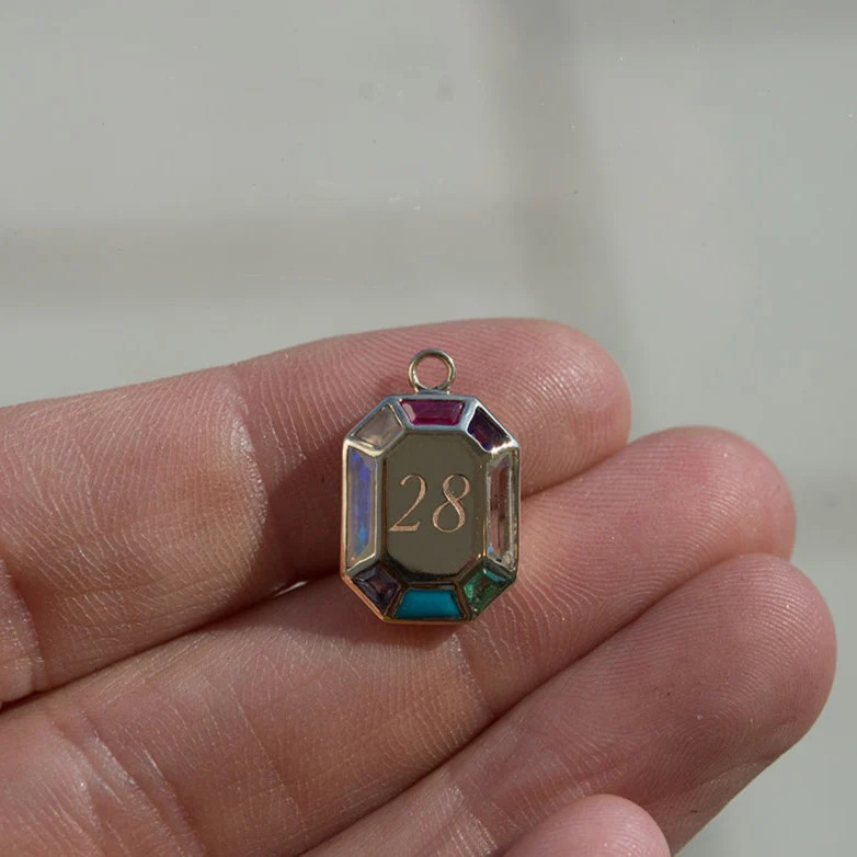 Grande Rainbow Octagon Charm, metier by tomfoolery