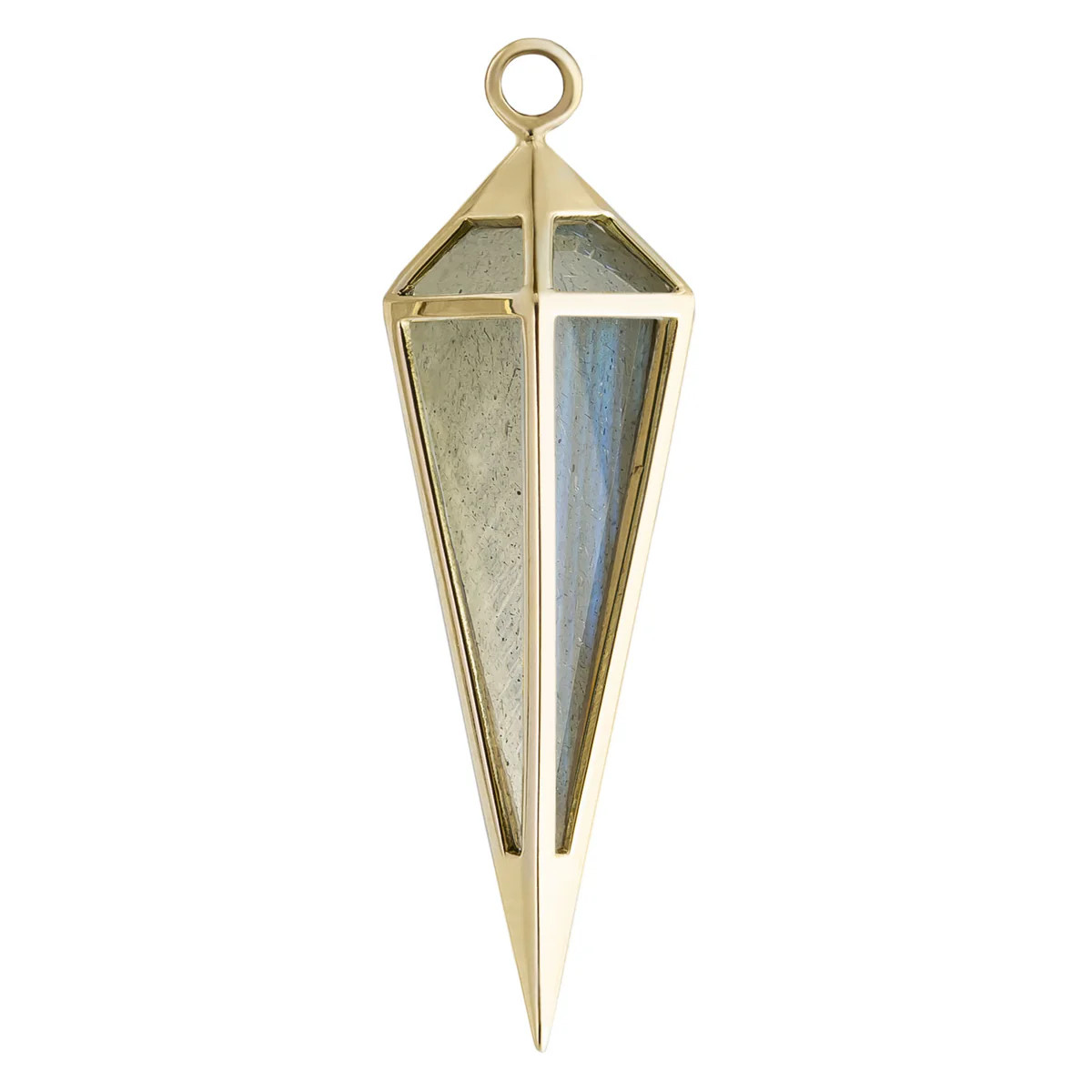 Long Point Pendulum Gemstone Charm, metier by tomfoolery