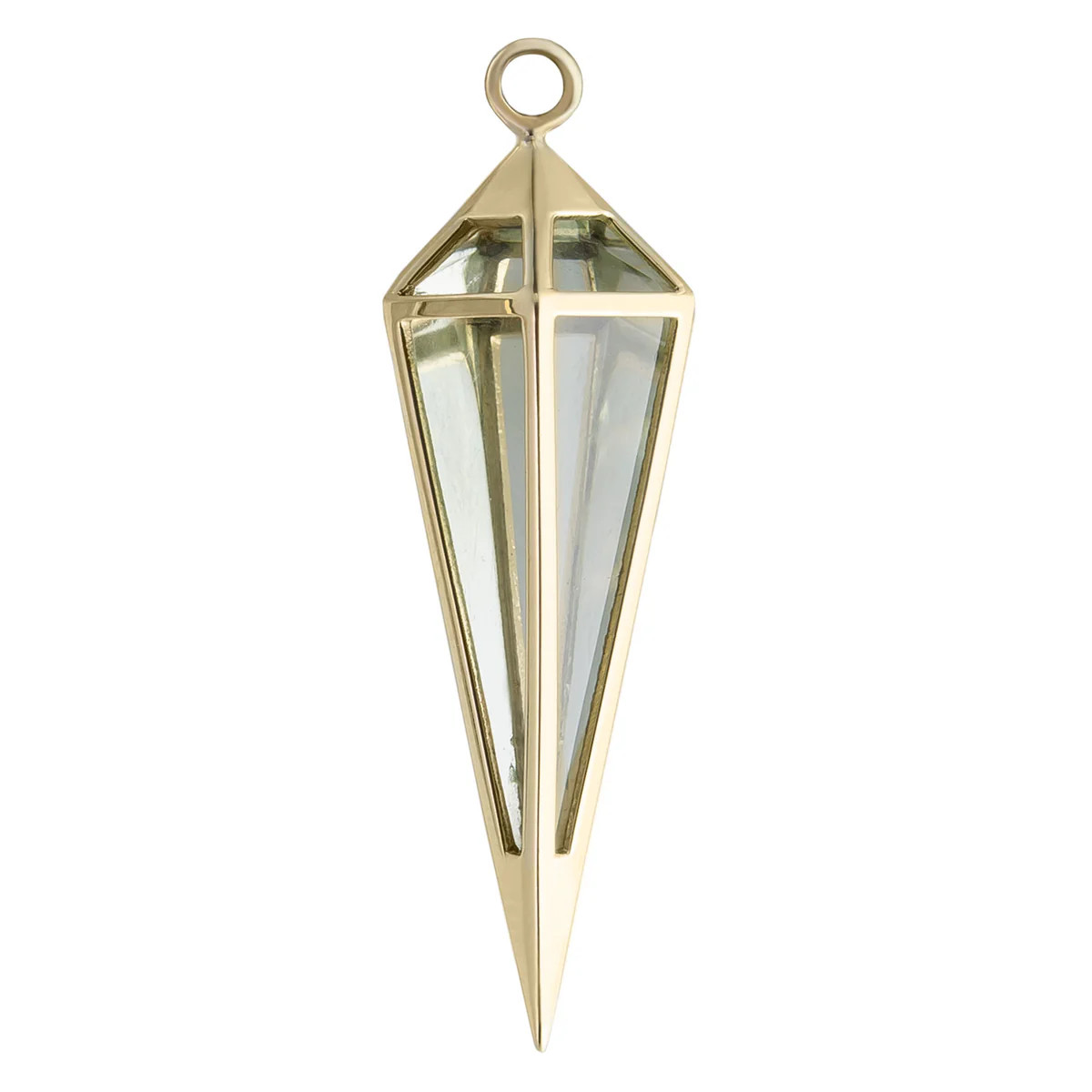 Long Point Pendulum Gemstone Charm, metier by tomfoolery