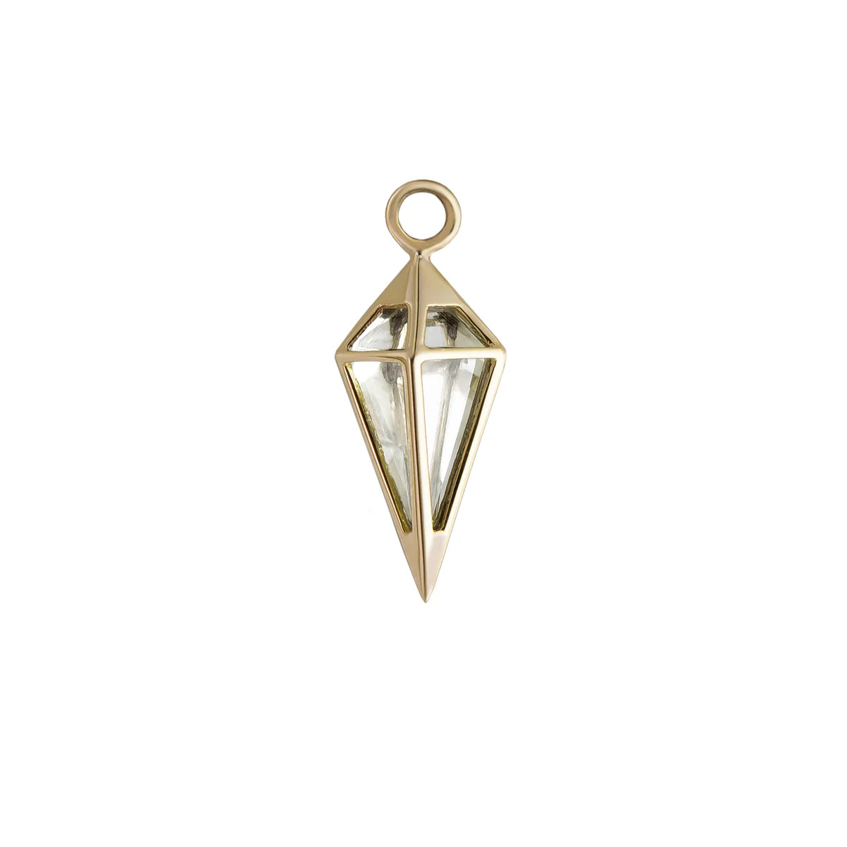 Short Point Pendulum Gemstone Charm, metier by tomfoolery