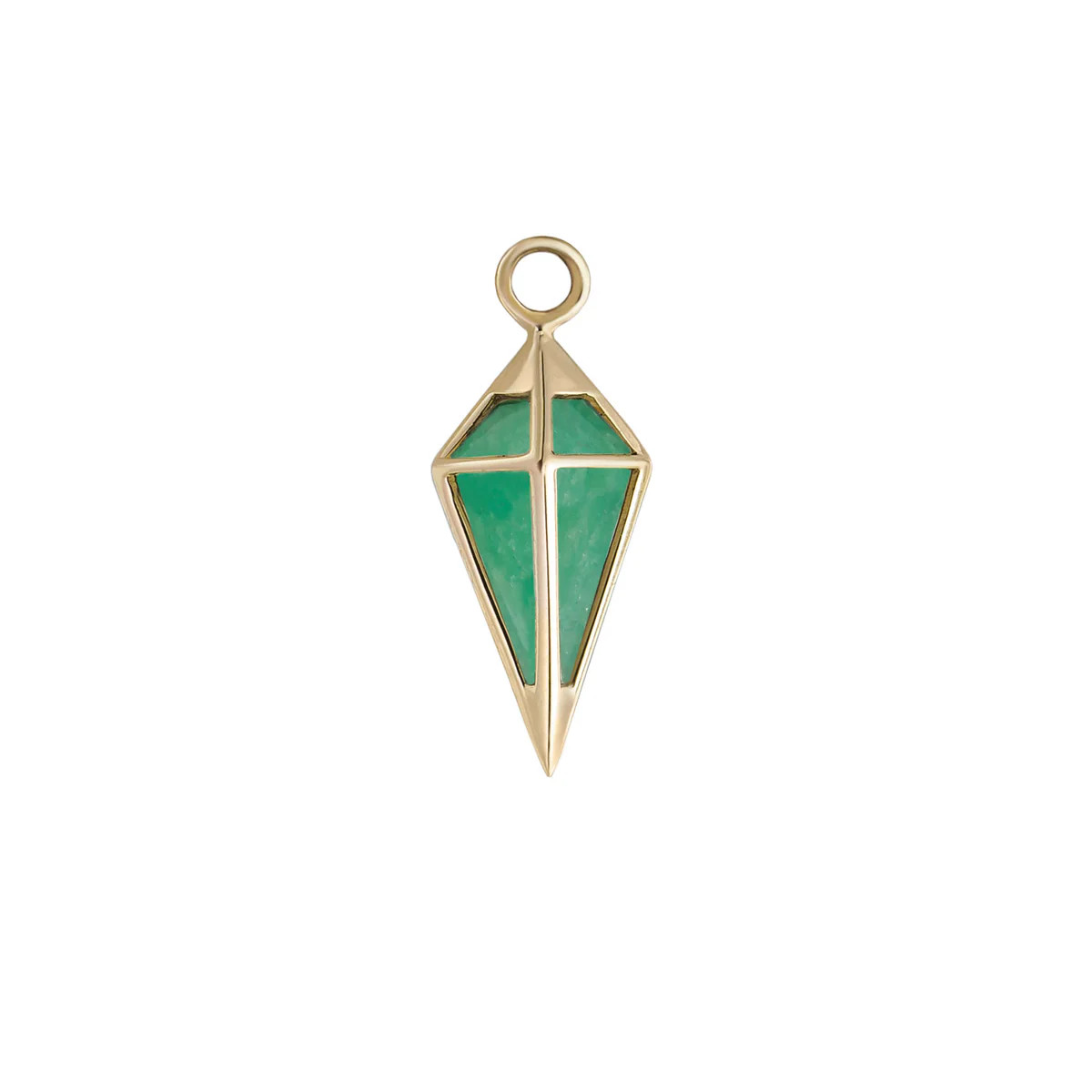 Short Point Pendulum Gemstone Charm, metier by tomfoolery