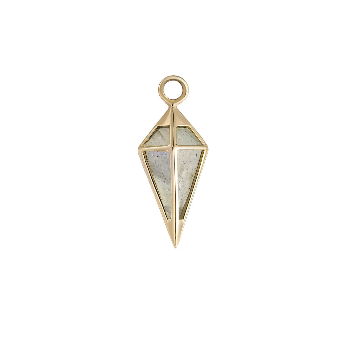 Short Point Pendulum Gemstone Charm, metier by tomfoolery