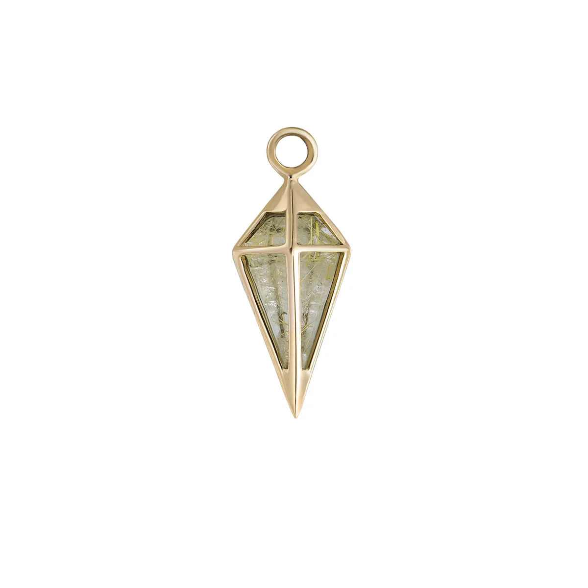 Short Point Pendulum Gemstone Charm, metier by tomfoolery