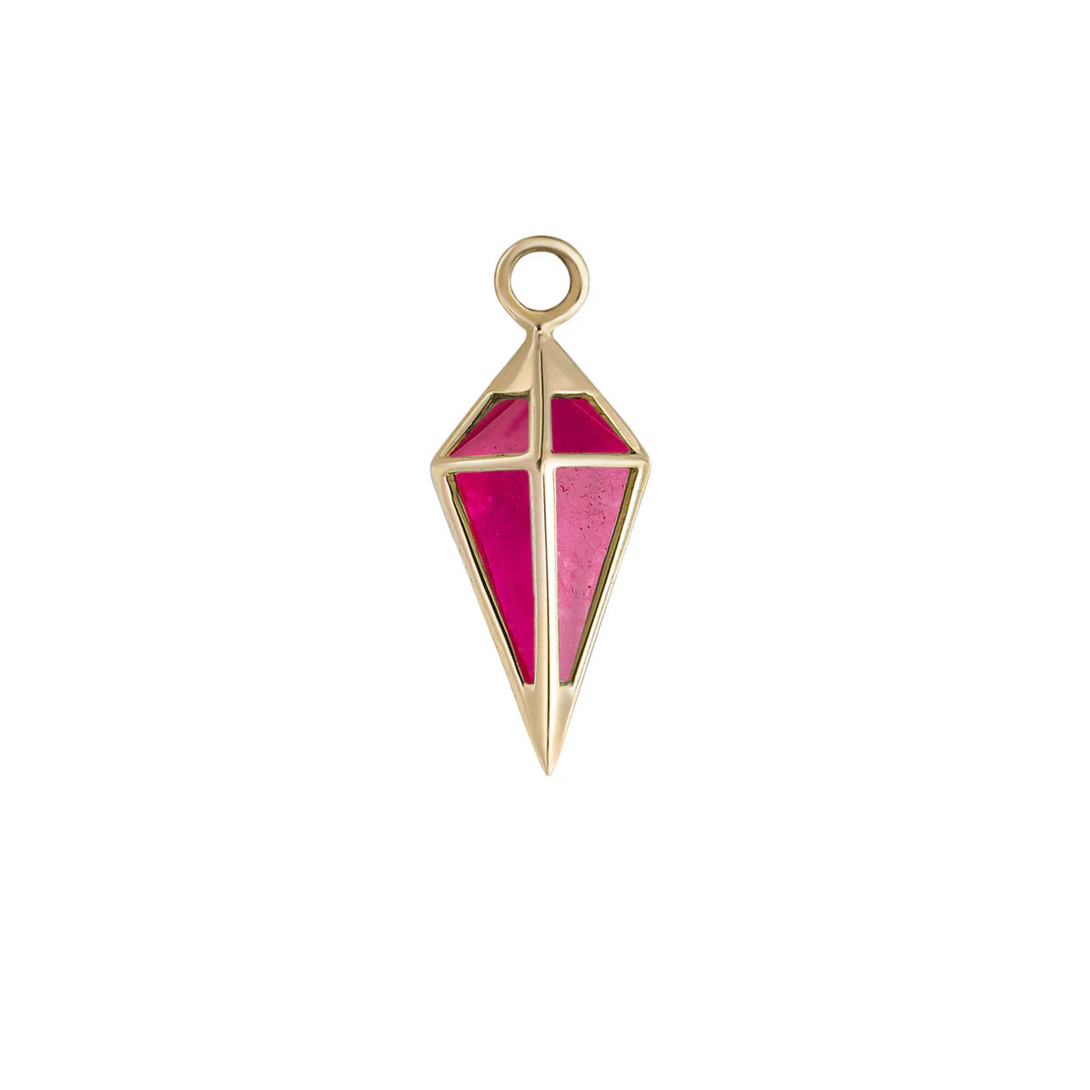 Short Point Pendulum Gemstone Charm, metier by tomfoolery