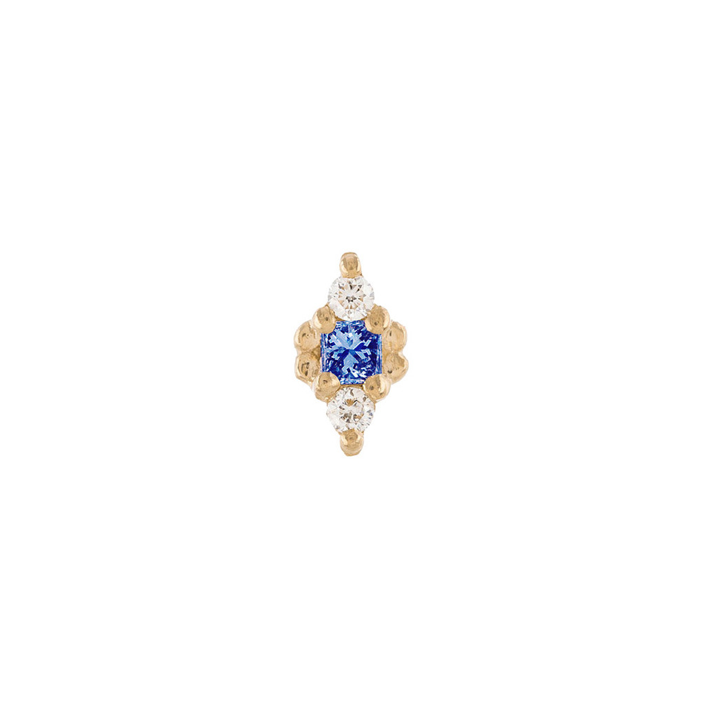 Blue Sapphire Dala Stud, metier by tomfoolery