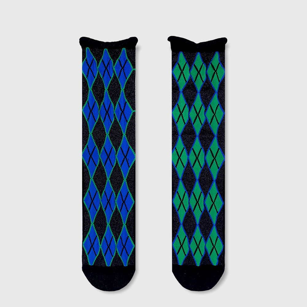 Blue Twinkle Argyle Tulle Socks, 2nd Palette, tomfoolery