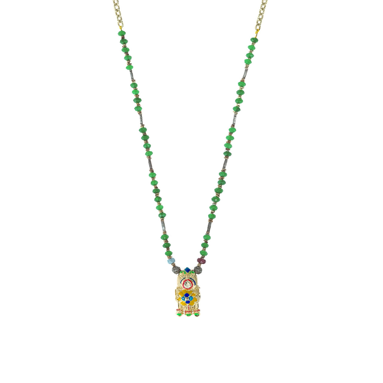 【TATIANA】Apink銀紙着用★Green Mix Coin Beads Necklace Bunch Of Green Beads Necklace – The Amethyst Store