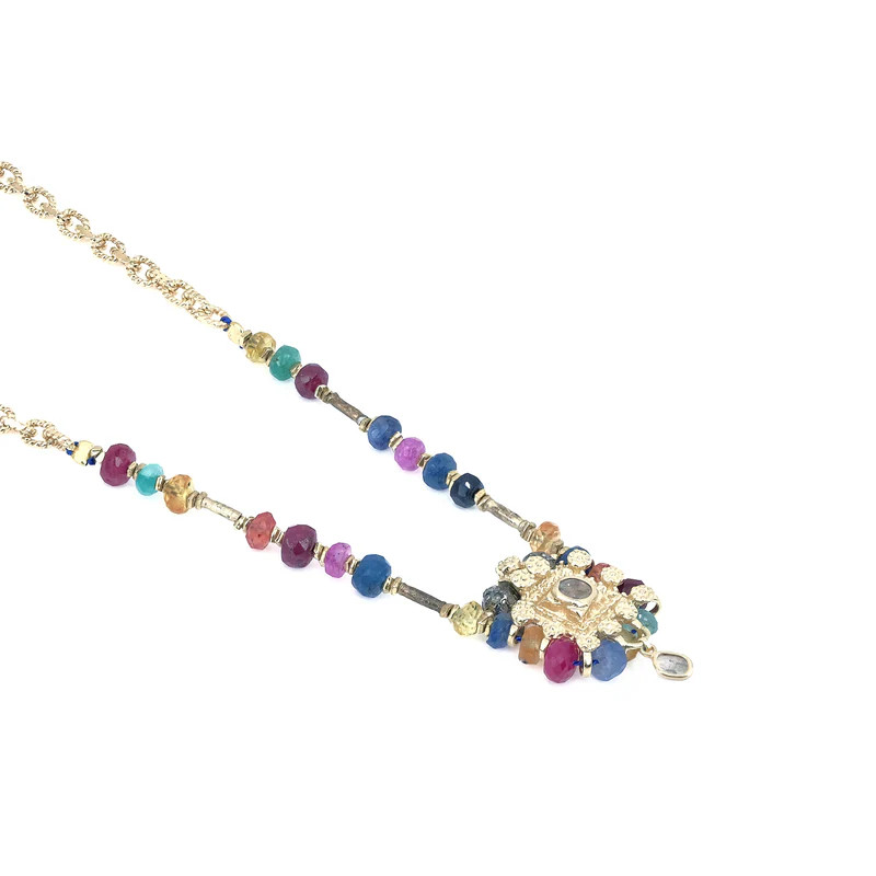 N° 803 Bis Beaded Gemstone Necklace, Marie Laure Chamorel, tomfoolery