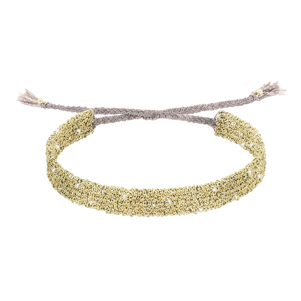 N° 818 Gold Woven Silk Bracelet, Marie Laure Chamorel, tomfoolery