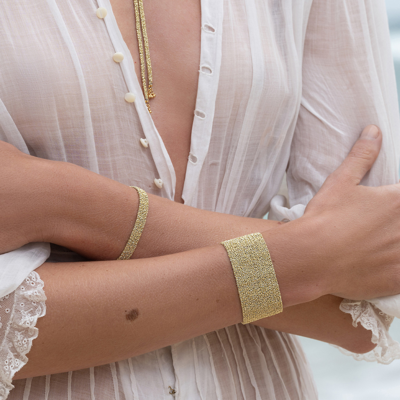 N° 818 Gold Woven Silk Bracelet, Marie Laure Chamorel, tomfoolery