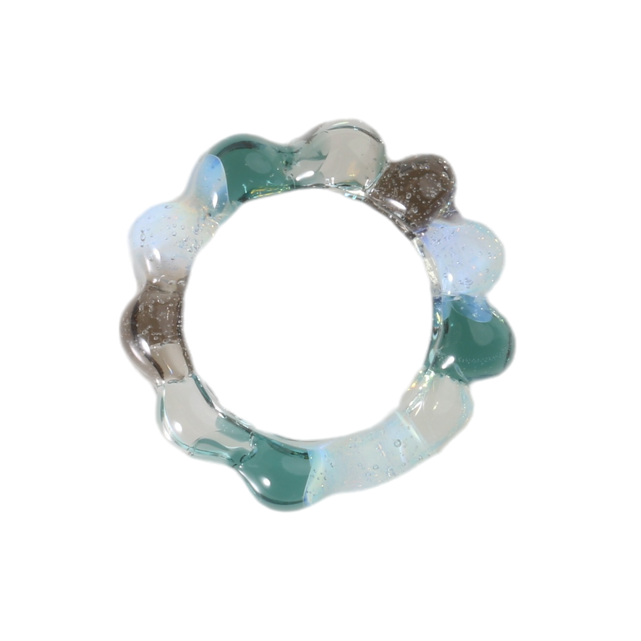 Nemo Green Ribbed Glass Ring, KEANE, tomfoolery