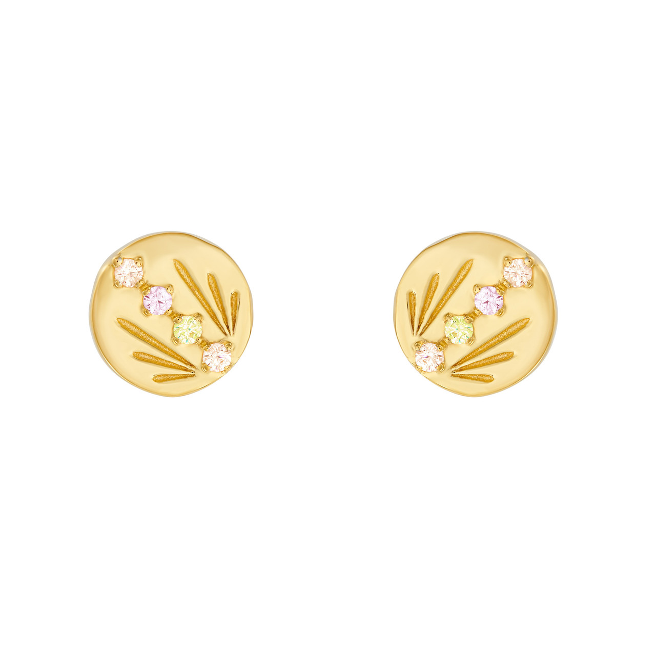 AURA Gold Ray Studs, TRIBE, tomfoolery