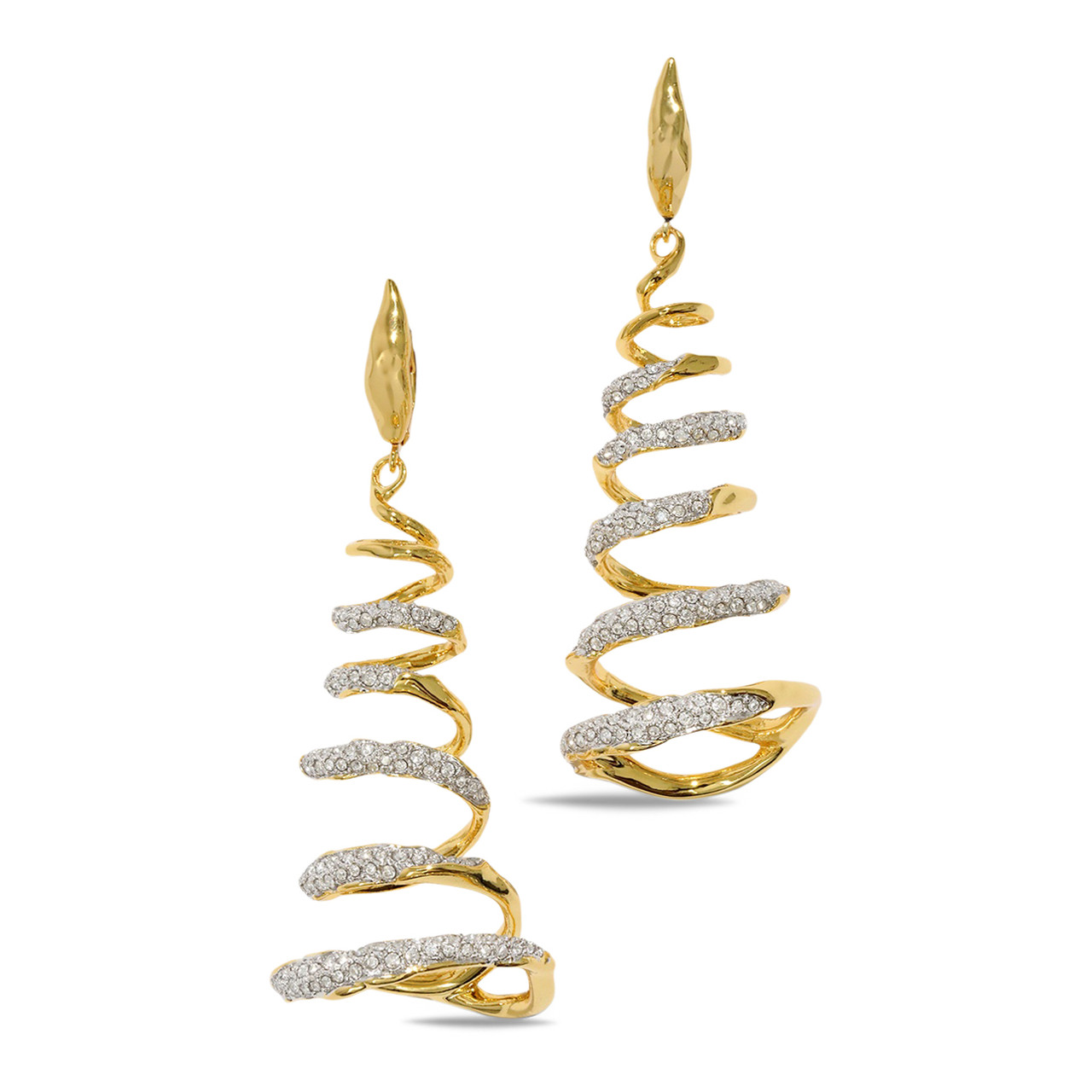 Solanales Crystal Spiral Earrings, Alexis Bittar, tomfoolery