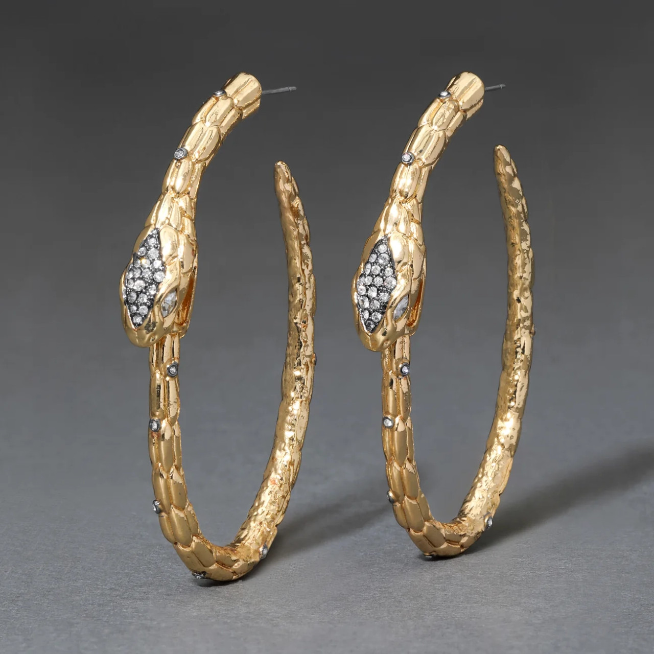 Serpent Crystal Hoop Earrings, Alexis Bittar, tomfoolery