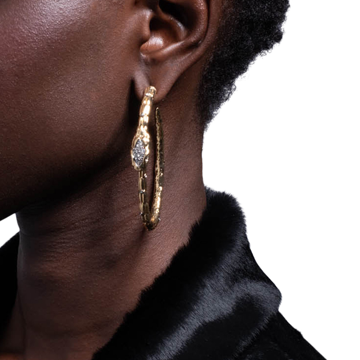 Serpent Crystal Hoop Earrings, Alexis Bittar, tomfoolery